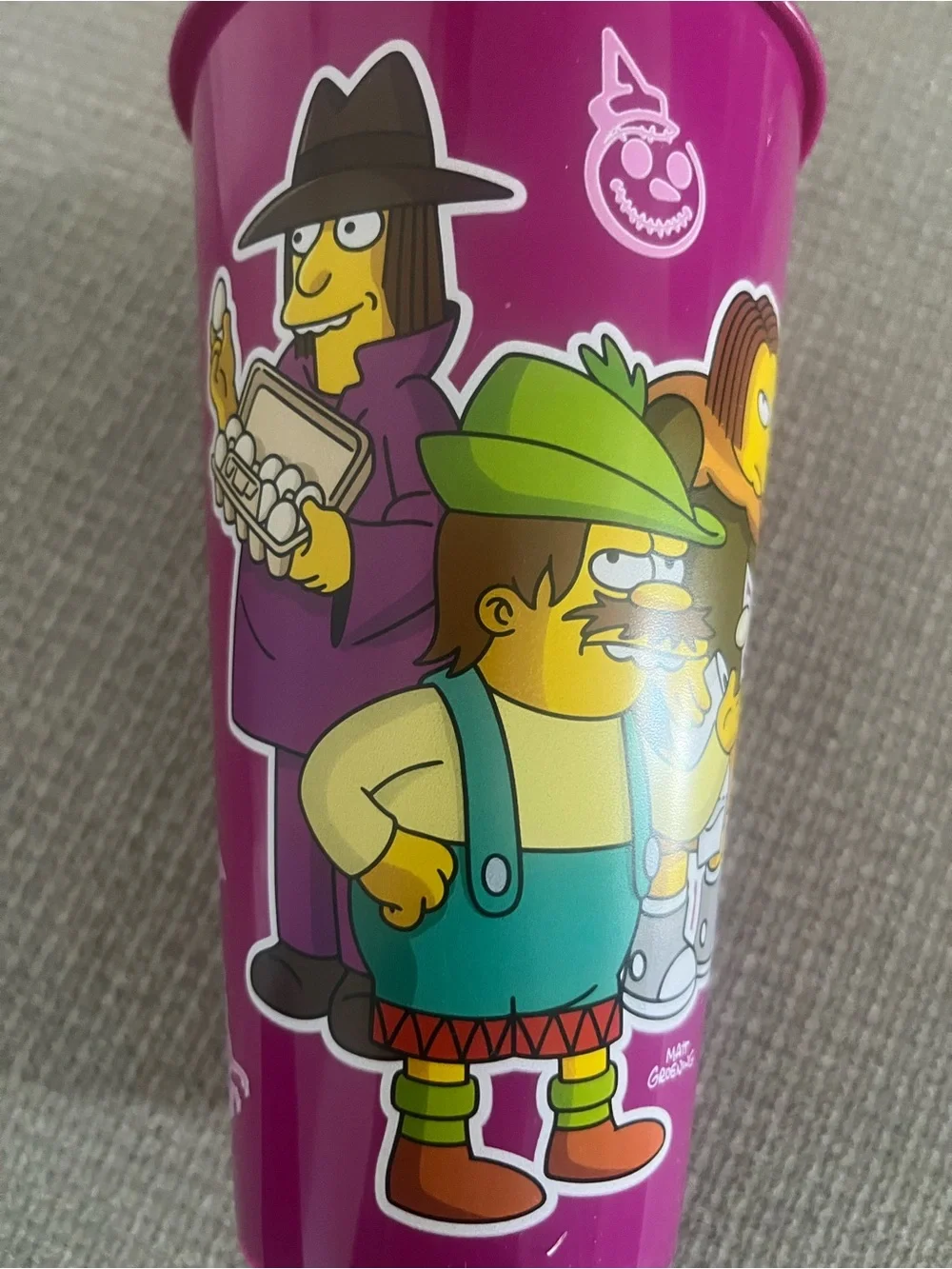 Jack in the Box Simpsons glow in the dark cup